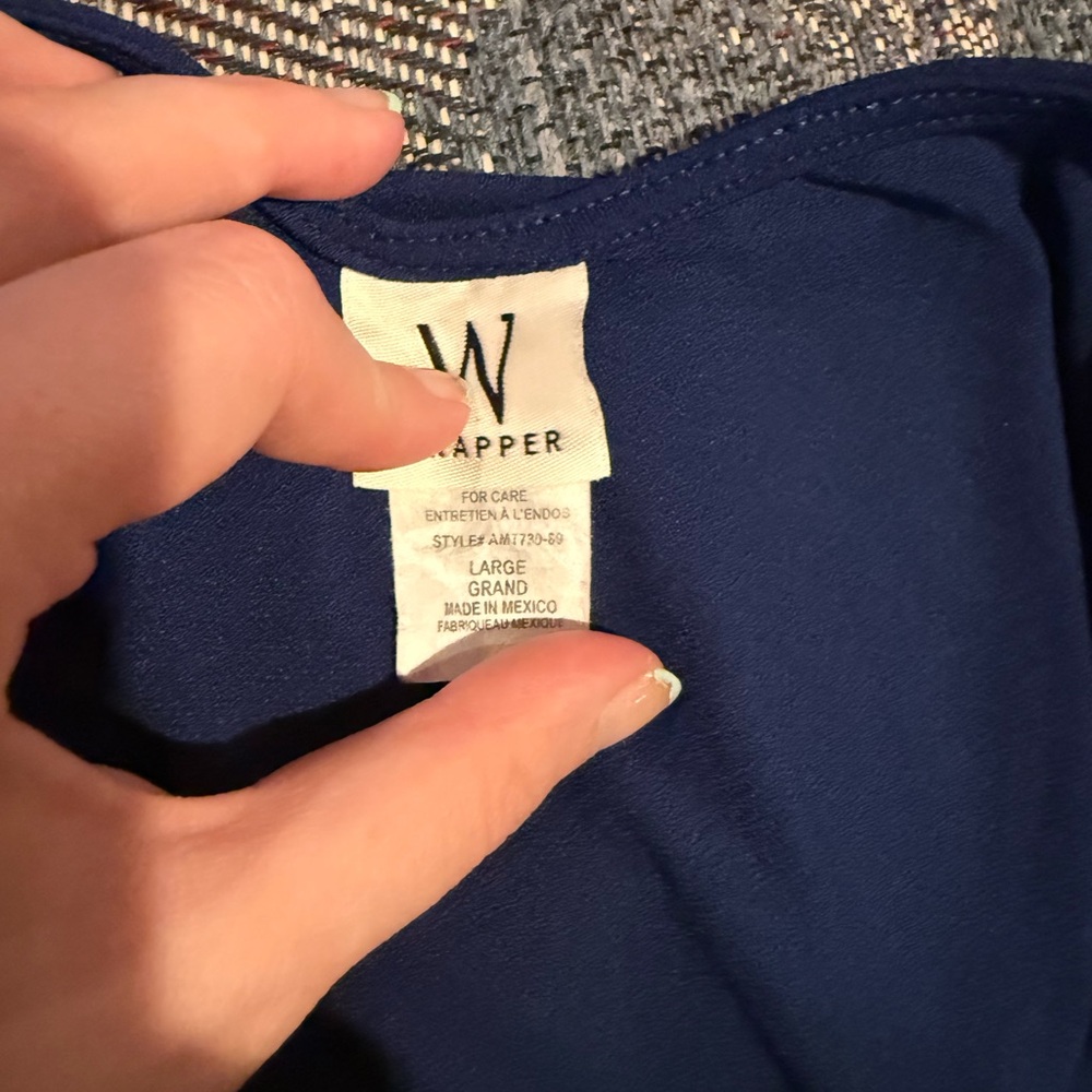 Royal Blue Wrapper Top - Picture 5 of 6